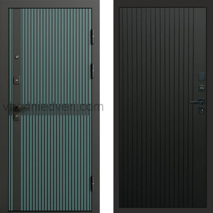 Входная дверь Termo-door Граунд velutto verde - FLAT Черный кварц