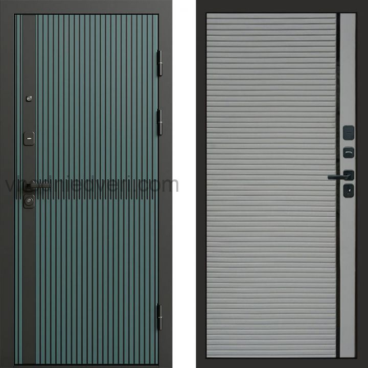 Входная дверь Termo-door Граунд velutto verde - Porte Грей софт