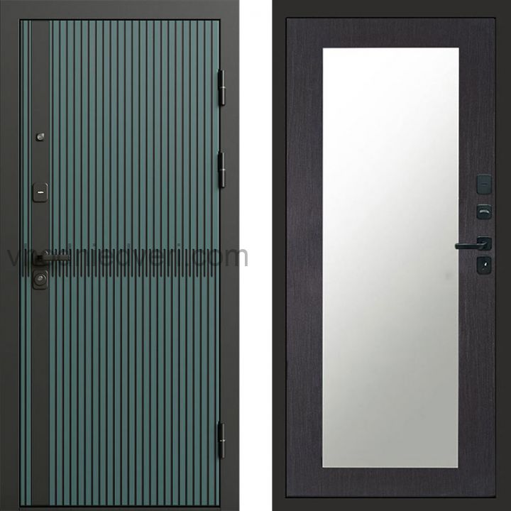 Входная дверь Termo-door Граунд velutto verde - Зеркало триумф Венге