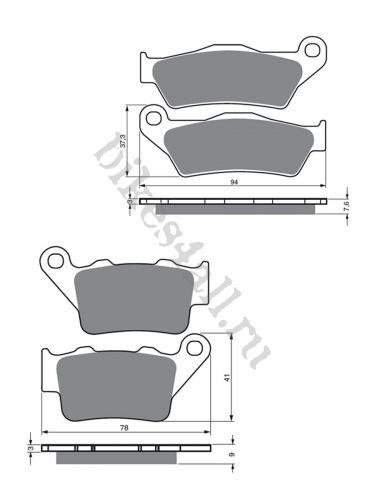 Колодки тормозные передние и задние KTM / BAJAJ