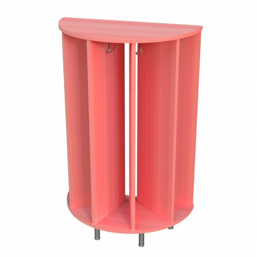 РСН-0033 Шкаф для полотенец напольный 5 местный полукруглый (640х320х1000 мм)