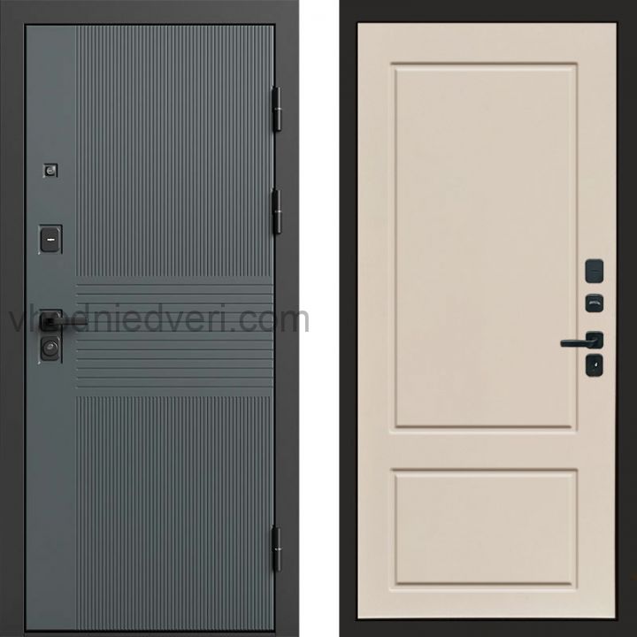 Входная дверь Termo-door Селект Графит - Марсель Слоновая кость