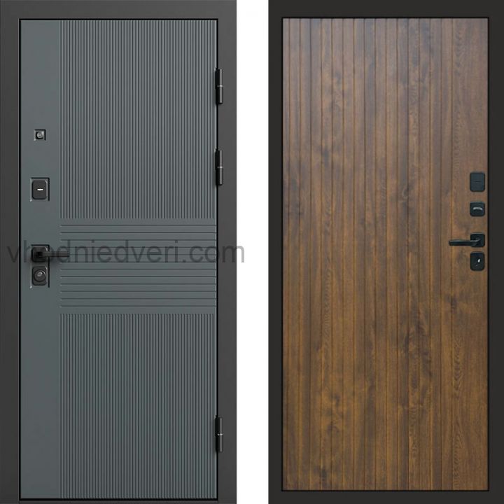 Входная дверь Termo-door Селект Графит - FLAT Дуб