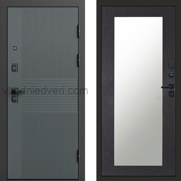 Входная дверь Termo-door Селект Графит - Зеркало триумф Венге