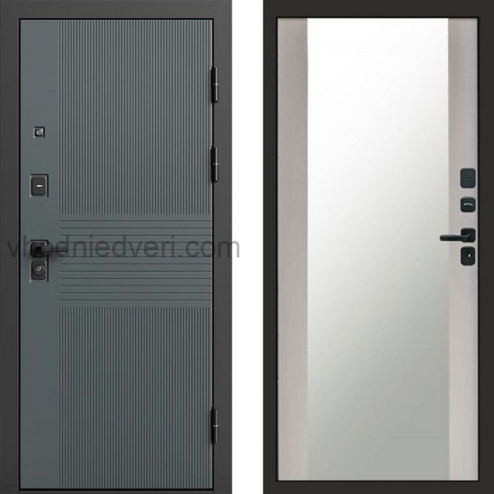 Входная дверь Termo-door Селект Графит - Зеркало Лиственница