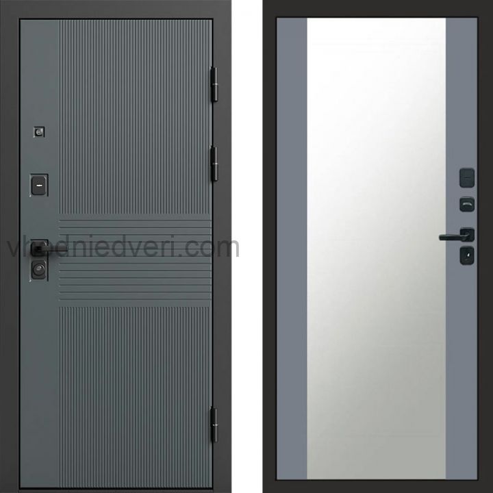 Входная дверь Termo-door Селект Графит - Зеркало Грей софт