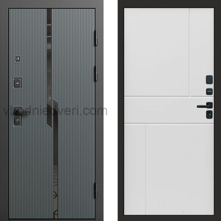 Входная дверь Termo-door Прайм Графит - Горизонт Белый
