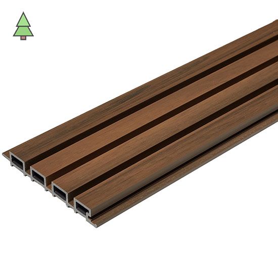 Фасадная реечная панель из ДПК 219*26*3000 мм CM Wall цвет: Walnut (орех)