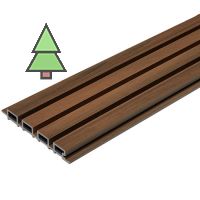 Фасадная реечная панель из ДПК 219*26*3000 мм CM Wall цвет: Walnut (орех)