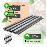 Реечные панели WoodGrand из МПК 200*30 мм цвет: Grigio