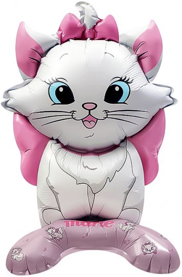 Кошечка на подставке шар фольгированный с воздухом