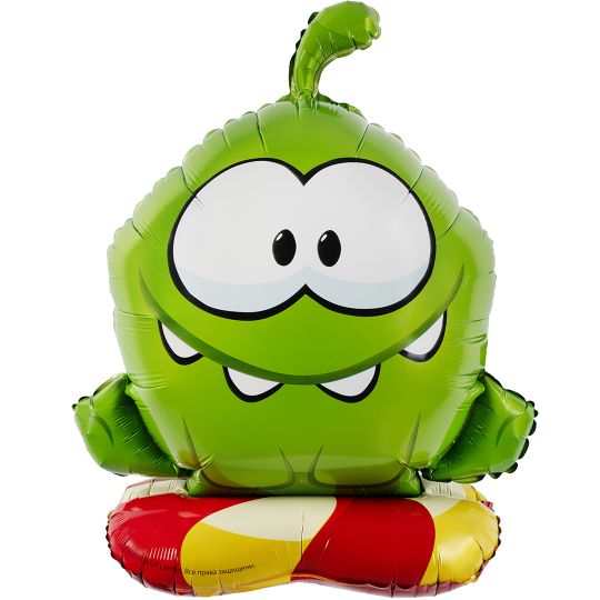Ам Ням шар фигурный фольгированный с воздухом на подставке