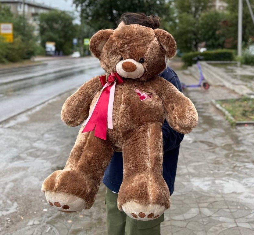 Игрушка мягкая. Мишка коричневый. средняя
