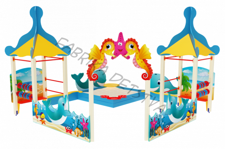 Песочный дворик морской   4155х4155х2680