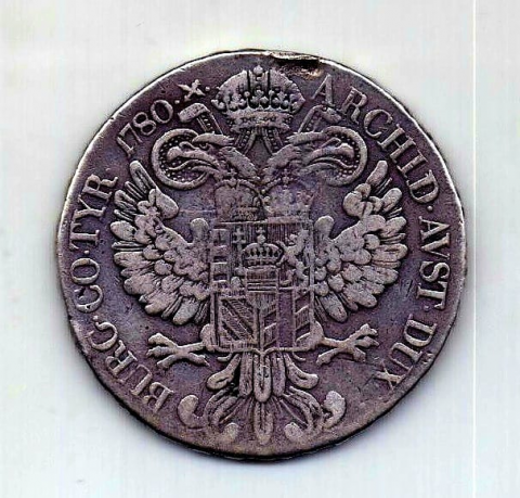 1 талер 1780 ST SF Бургау Австрия Редкость XF
