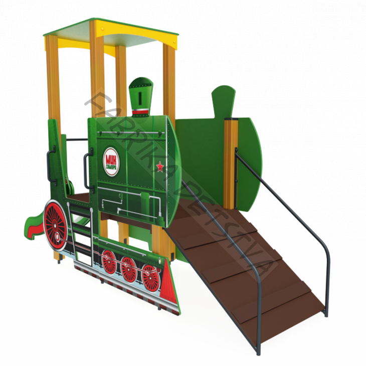 Детский игровой комплекс                          Паровозик Горка 750                                           4270х1230х2515