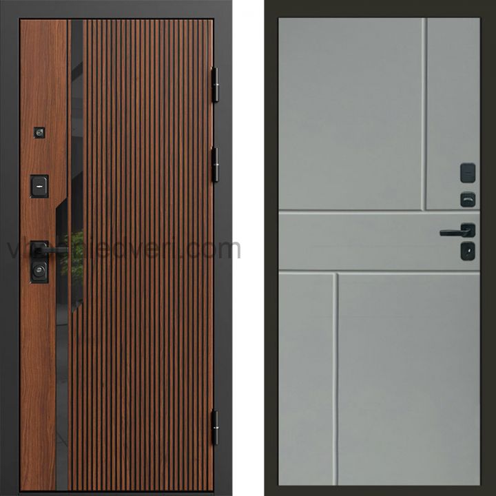 Входная дверь Termo-door Флекс Дуб - Горизонт Грей софт