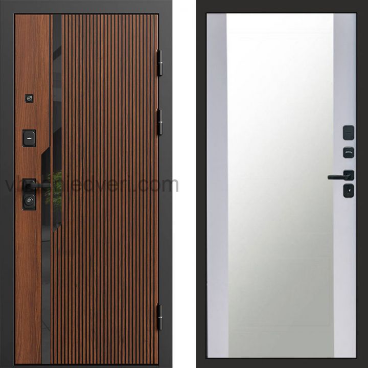 Входная дверь Termo-door Флекс Дуб - Зеркало Белый софт