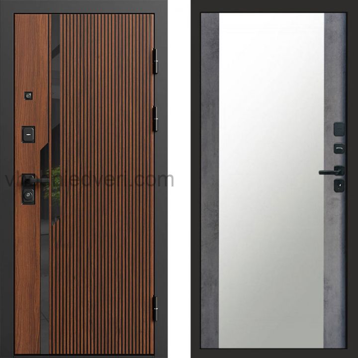 Входная дверь Termo-door Флекс Дуб - Зеркало Бетон темный