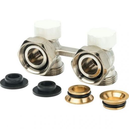 Узел нижнего подключения угловой для двухтрубной системы 3/4" Luxor M 178