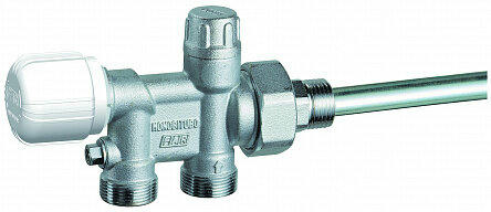 Узел нижнего подключения терморегулирующий М24х19, к радиатору 1/2" для 1 и 2-х систем FAR