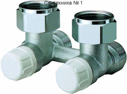 Н-образный узел для стальных панельных радиаторов М24x19, угловой FAR