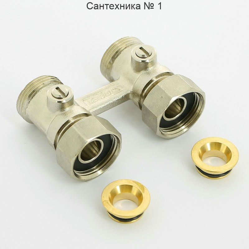 Узел прямой Standard Line D2/50 НВ 3/4" ЕК х 3/4" ЕК радиаторный со встроенными кранами и адаптерами Simplex