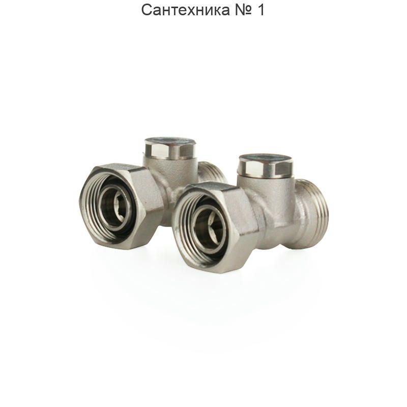 Вентиль H-образный 3/4" Н ЕК-НГ ЕК, прямой, никелированный ELSEN