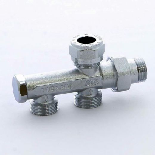 Узел радиаторный обж-НН 15-1/2xM24x19 со сгоном 2-трубная система Tiemme