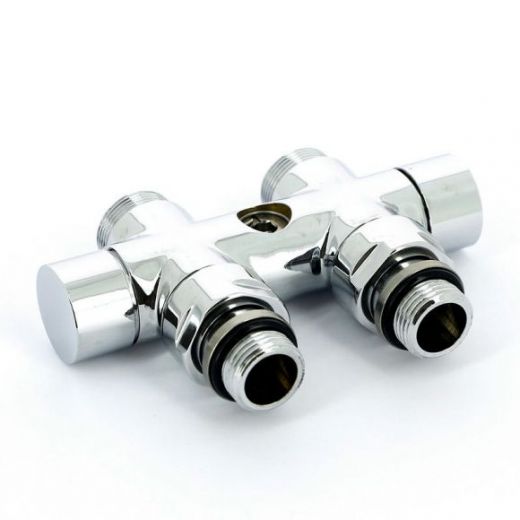 Узел ручной прямой с запорным клапаном 1/2", хром Carlo Poletti