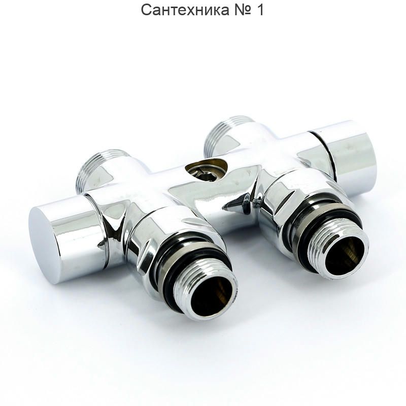 Узел ручной прямой с запорным клапаном 1/2", хром Carlo Poletti