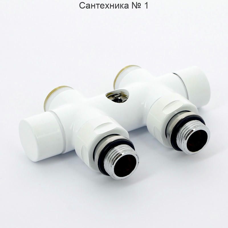 Узел ручной прямой с запорным клапаном 1/2", белый Carlo Poletti