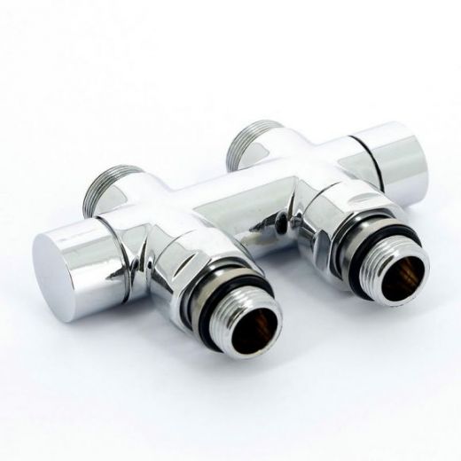 Узел ручной прямой с запорным клапаном без байпаса 1/2", хром Carlo Poletti