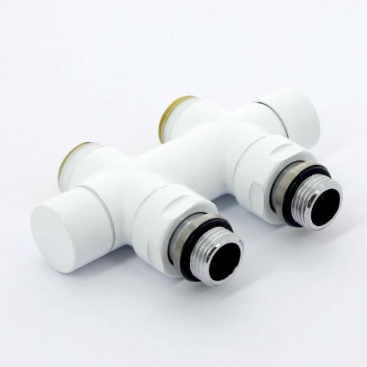 Узел ручной прямой с запорным клапаном без байпаса 1/2", белый Carlo Poletti