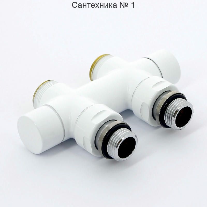 Узел ручной прямой с запорным клапаном без байпаса 1/2", белый Carlo Poletti