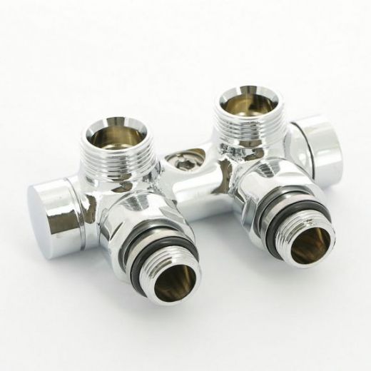 Узел ручной угловой 1/2" х 3/4" ЕК с запорным клапаном, хром Carlo Poletti