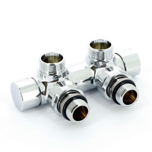 Узел ручной угловой с запорным клапаном без байпаса 1/2", хром Carlo Poletti