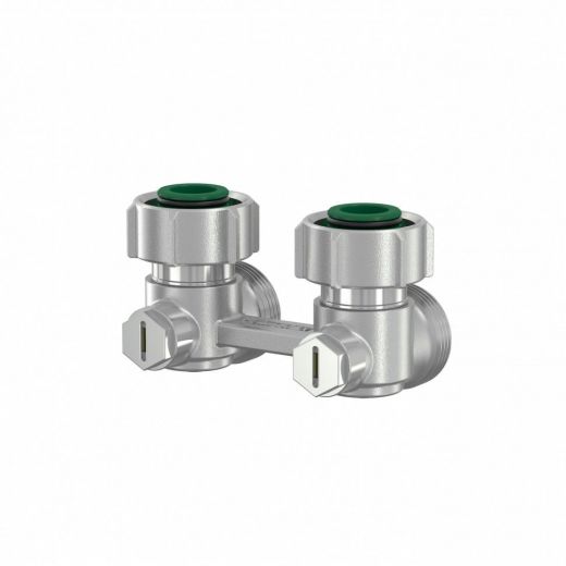 Узел подключения панельных радиаторов E2/50 3/4 BP x 3/4 HP, угловой Simplex