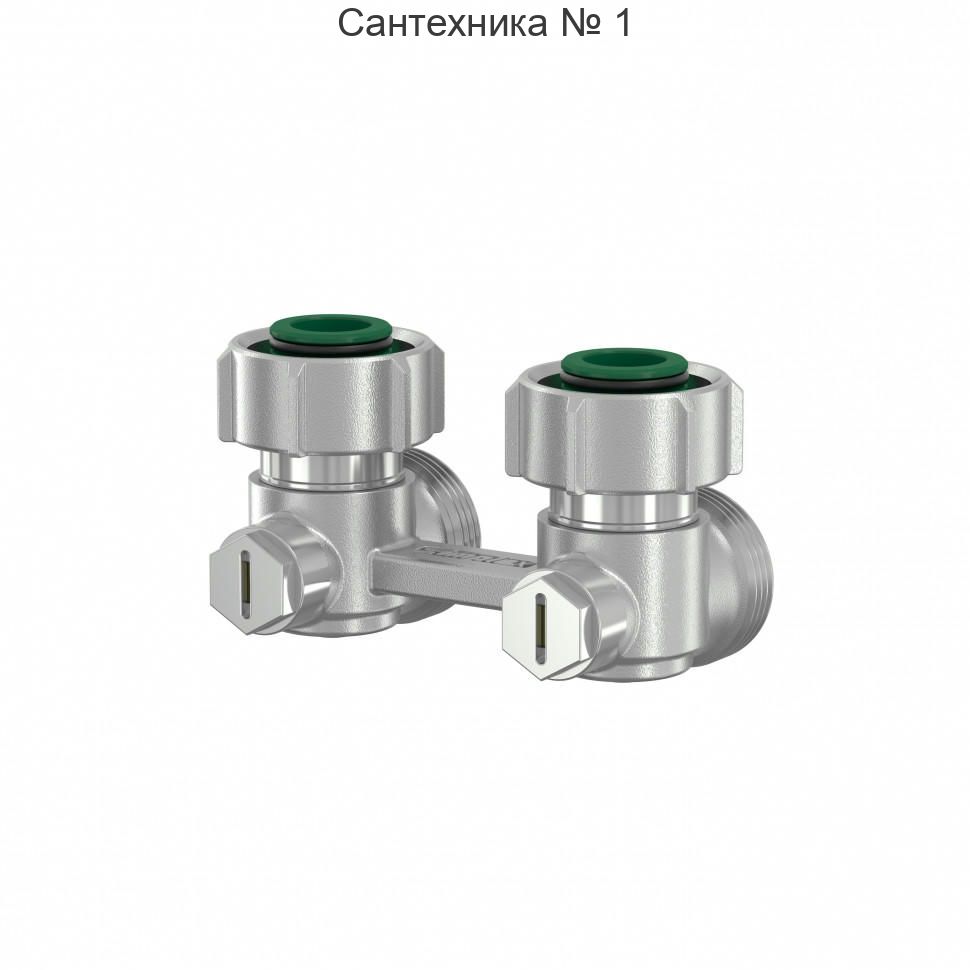 Узел подключения панельных радиаторов E2/50 3/4 BP x 3/4 HP, угловой Simplex