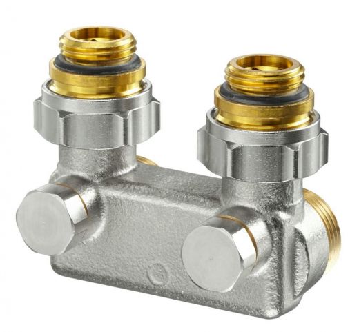 Узел перепускной 1/2" НР х 3/4" НР, угловой Oventrop