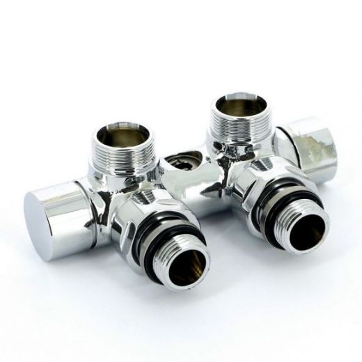 Узел ручной угловой с запорным клапаном 1/2", хром Carlo Poletti