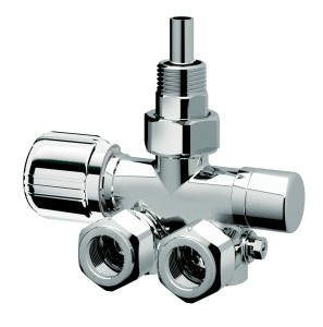 Узел нижнего подключения 1/2" М24х19, серебро FAR