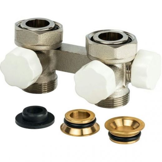 Узел нижнего подключения прямой для однотрубной системы 3/4" Luxor M 172 (M 182)