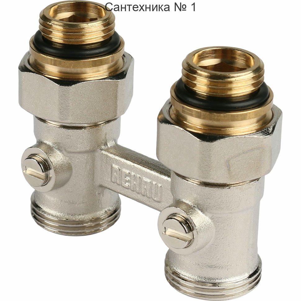 Узел нижнего подключения радиатора 1/2" НР x 3/4" НР, прямой REHAU