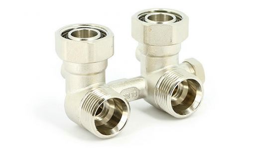 Узел угловой НВ 3/4" EK х 3/4" EK радиаторный со встроенными кранами и байпасом Uni-fitt