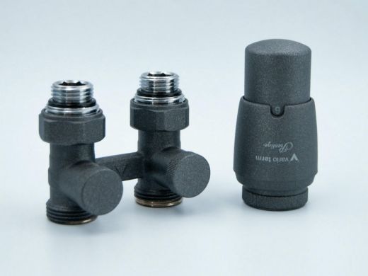 Комплект для прямого подключения 3/4"-3/4" с термоголовкой, графит структурный VARIO TERM PPREMIUM Exclusive