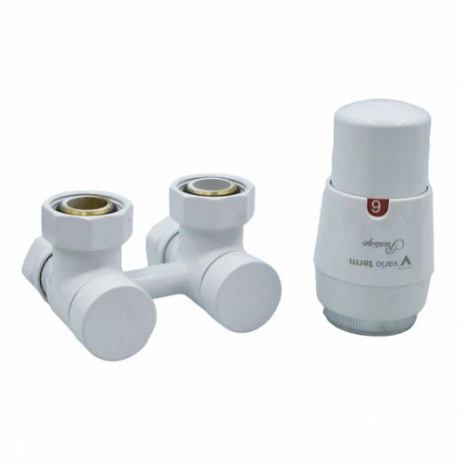 Комплект радиаторный прямой 3/4"-3/4", белый 50 мм VARIO PPREMIUM ELEGANCKIE
