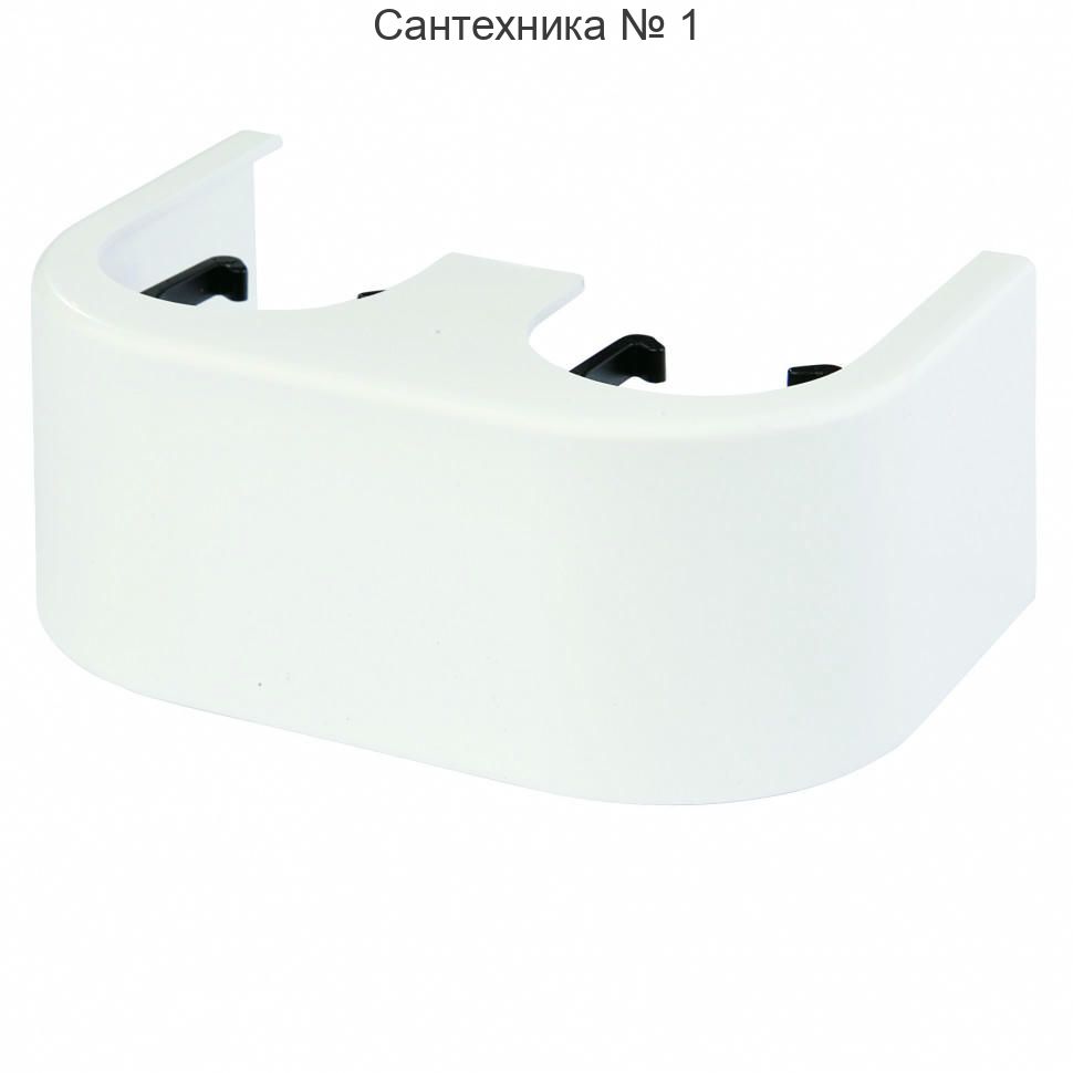 Панель декоративная для угловых узлов нижнего подключения, белая Simplex