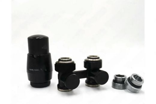 Комплект радиаторный угловой 3/4"-3/4", черный матовый 50 мм VARIO PPREMIUM ELEGANCKIE