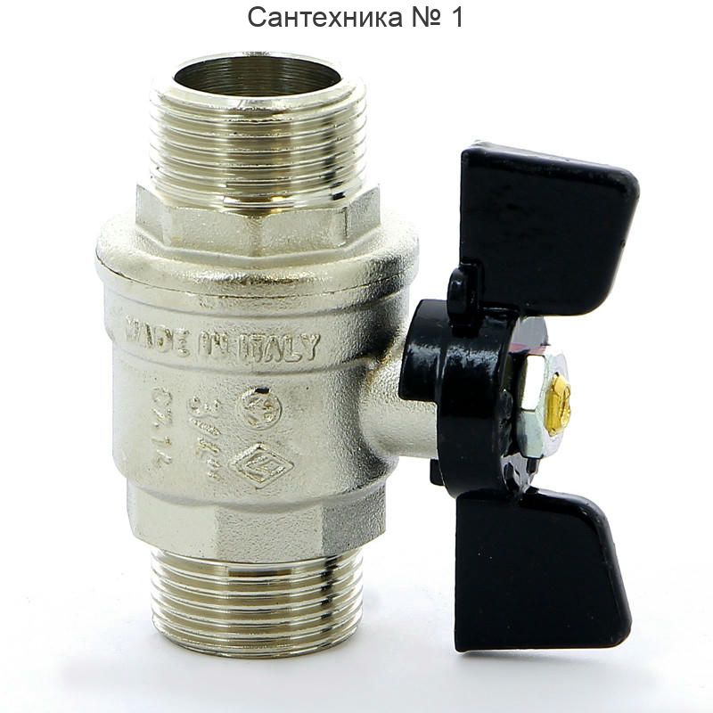 Кран шаровой НН 3/4 бабочка OREGON серия 327 полный проход Bugatti